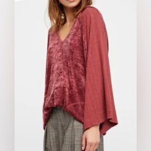 Free People Go Softly Velvet Hoodie. Size M